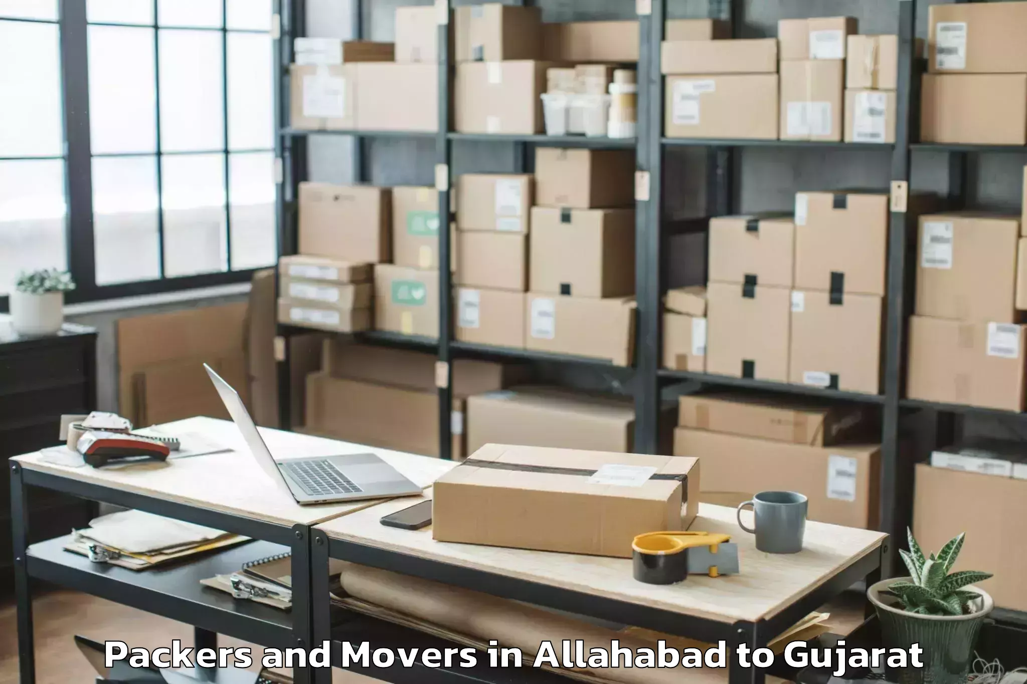 Trusted Allahabad to Keshod Airport Ixk Packers And Movers